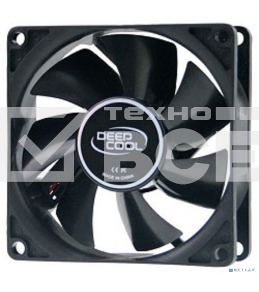 Вентилятор для корпуса DEEPCOOL XFAN 80 черный, 80 мм, 1800 об/мин, 20.3 дБ, 4 pin