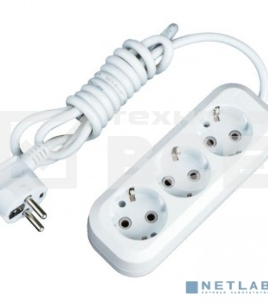 Удлинитель EKF UBA16-310-3-05 'Эксперт' 3 гнезда 5 метров 16А/3,5 кВт с заземлением ПВС 3х1 EKF PROxima