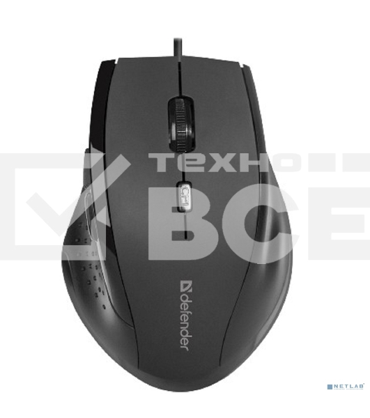 Мышь проводная Defender Accura MM-362 черный, 1600 dpi, USB, кнопки - 6