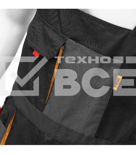 Полукомбинезон профессиональный рабочий Denzel 65% полиэстер 35% хлопок, XL