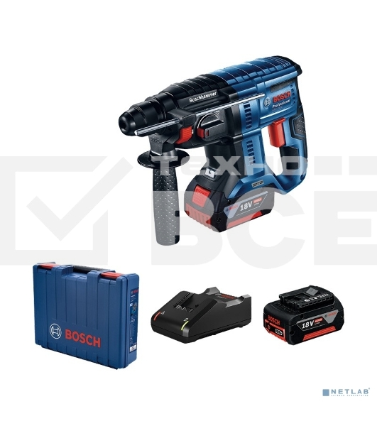Перфоратор Bosch GBH 180-LI BL Set патрон:SDS-plus уд.:2Дж аккум. (кейс в комплекте)