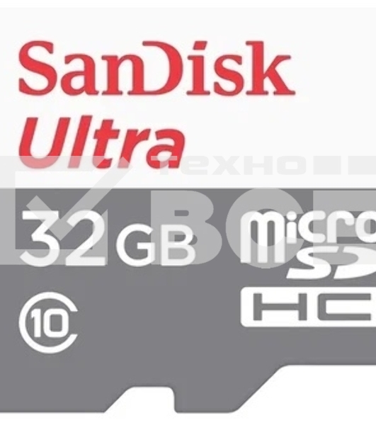 Флеш карта microSD 32GB SanDisk microSDHC Class 10 Ultra (SD адаптер) UHS-I 100MB/s