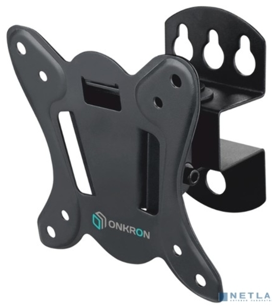 Кронштейн ONKRON Кронштейн ONKRON 17-27'' макс 100*100 мм, наклон -+ 8º, поворот: 45°, от стены 85 мм, макс вес 25кг, черный