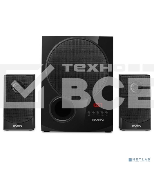 Акустическая система 2.1 SVEN MS-2080 / 70 Watt / ~220V 50Hz / FM-тюнер, USB/ SD, дисплей / BLUETOOTH / ПДУ / Black