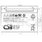 Батарея CSB GP 6120 (6V 12Ah), фото4