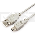 Кабель USB2.0 Cablexpert CC-USB2-AM5P-6-N, AM/MiniUSB, медь, экран, Pro, 1.8м серый, пакет, фото2