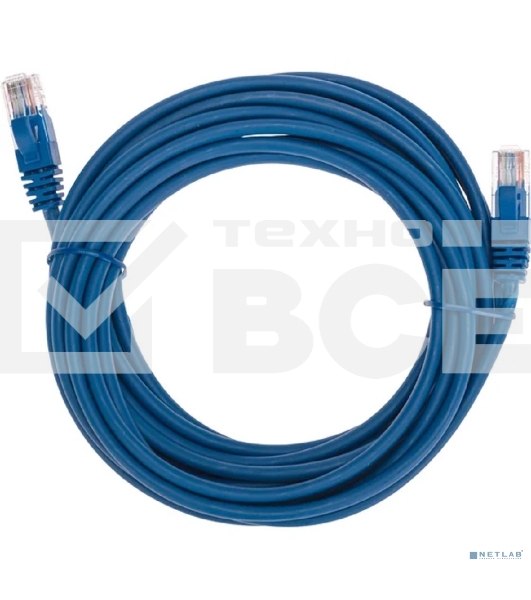Патч-корд U/UTP, CAT 5e, RJ45-RJ45, 26AWG, ZH нг(А)-HF, синий, 5м Rexant