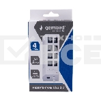 Разветвитель USB2.0 Gembird UHB-243-ADW, 4хUSB, с доп. питанием, подсветка и выключатели, кабель USB 55см, белый, коробка, фото5
