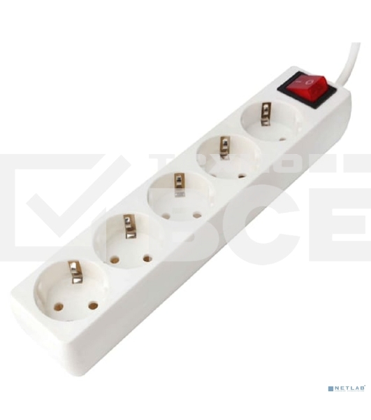 Удлинитель Гарнизон ELB-G5-W-7 5р 16А 7 м с выключателем и заземлением, белый