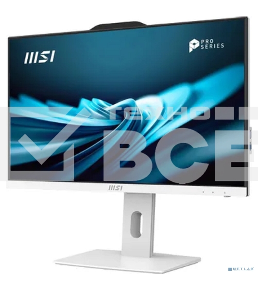 Моноблок MSI PRO AP242P 14M-655XRU 23.8'(1920x1080 IPS)/Intel Core i5 14400(2.5Ghz)/16Gb/512PCISSDGb/noDVD/Int:Intel UHD Graphics 730/Cam/BT/WiFi/-/war 1y/4.63kg/White/DOS + Wireless KB+M (9S6-AE0622-1059)