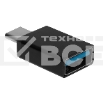 Переходник GoPower Type-C (m)-USB (f) 2.0 черный Premium Zip-Lock c подвесом (1/500), фото 1