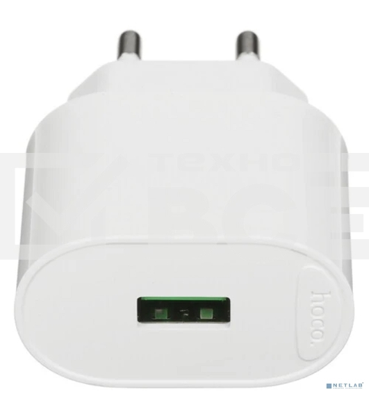 Сетевое зарядное устройство HOCO C109A/ Сетевое ЗУ/ QC 3.0/ 1 USB/ Выход: 18W/ White