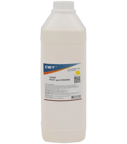 Тонер CET для Kyocera ECOSYS M8124cidn/8130cidn Yellow (PK231) 500г/бут, (унив.) (TK-8115Y) Japan