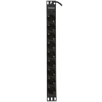 Блок розеток горизонтальный ExeGate ServerPro PDU-19H906 Al-9S-C14-2.5, 19', 1U, Алюминий, 9 Schuko, кабель с вилкой C14 VDE-250V-10A-3*1.5мм2, 2.5 метра, черный, фото4