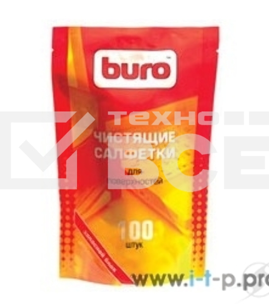 Салфетки Buro BU-Zsurface, 100 шт для поверхностей мягкая упаковка 100шт влажных