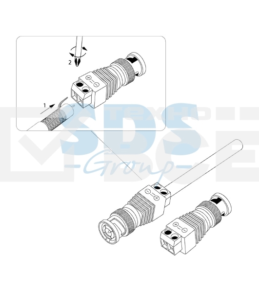 Разъем штекер BNC с клеммной колодкой Rexant