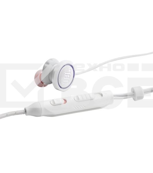 Наушники JBL Quantum 50  (накладные), белый Сопротивление 16 Ом, силиконовые вкладыши трех размеров, вес 21.5г, цвет белый