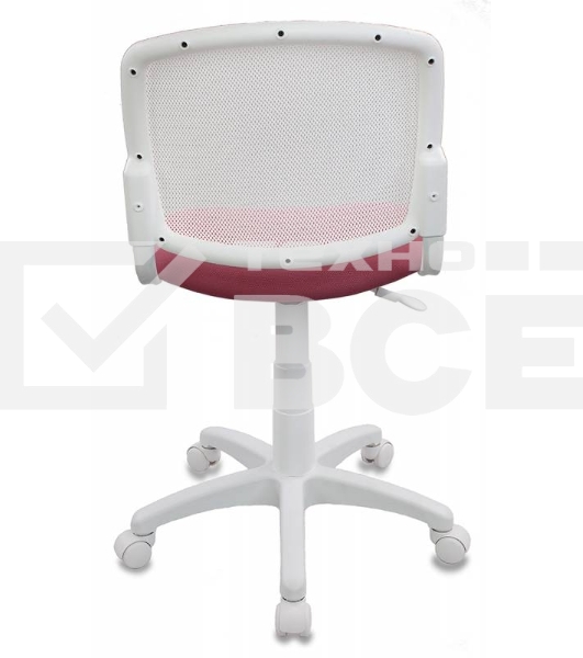 Кресло детское Бюрократ CH-W296NX/26-31 TW-15 белый, спинка сетка, сиденье розовый 26-31