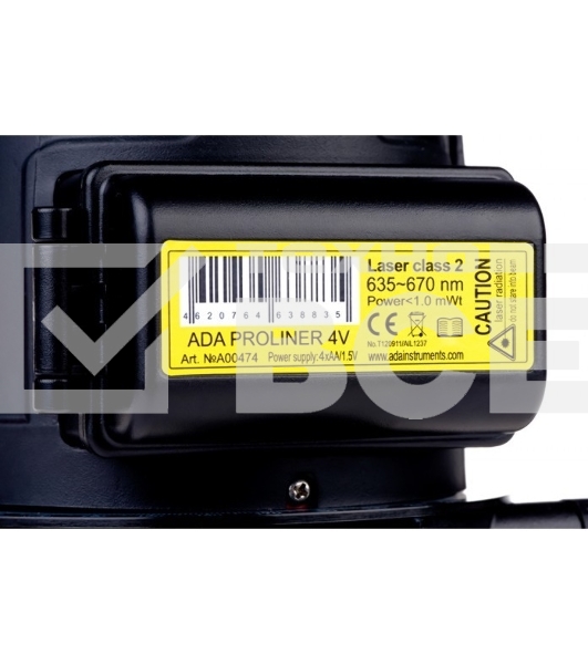 Уровень ADA PROLINER 4V дальность20(70)м точность0.2мм/м лазер2 кейс