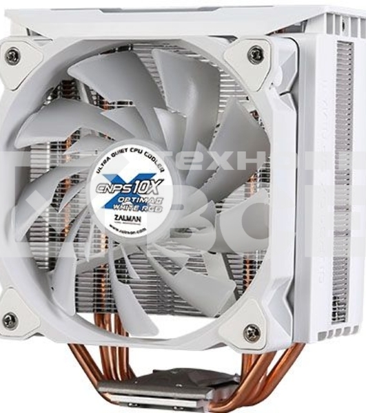 Кулер для процессора Zalman CNPS10X OPTIMA II RGB белый, 120 мм, алюминий/медь, 1500 об/мин, 27 дБ, 4 pin, 180 Вт, 158 мм