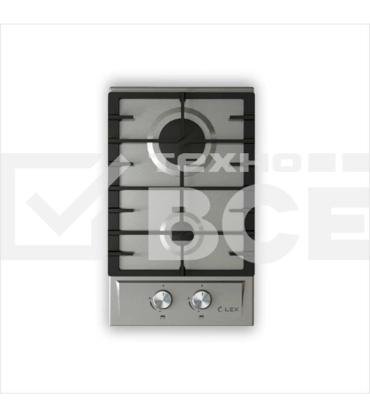 Встраиваемая газовая варочная панель LEX GVS 321 Inox  4000Вт 2 комфорки нерж.сталь