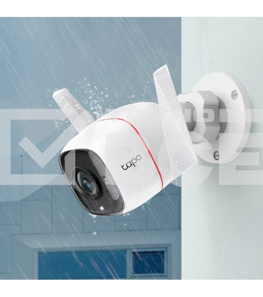 Видеокамера IP TP-Link Tapo C310 White 3MP indoor & outdoor IP camera, 30m Night Vision, IP66 dust & waterproof, Motion Detection and Notification, 2-way Audio, supports Micro SD card storage, easy setup with APP