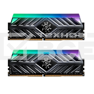 Оперативная память XPG Spectrix D41 RGB, DDR4, 32GB (2x16GB), 3600MHz, CL18, UDIMM, с радиатором, RGB, серый