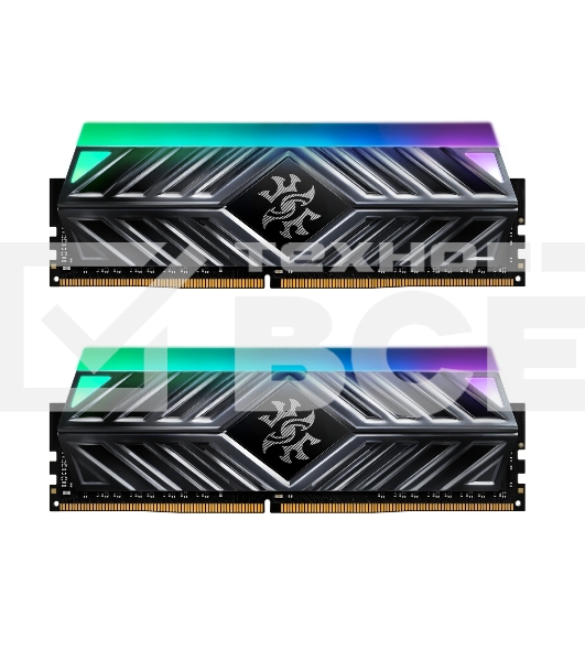 Оперативная память XPG Spectrix D41 RGB, DDR4, 32GB (2x16GB), 3600MHz, CL18, UDIMM, с радиатором, RGB, серый