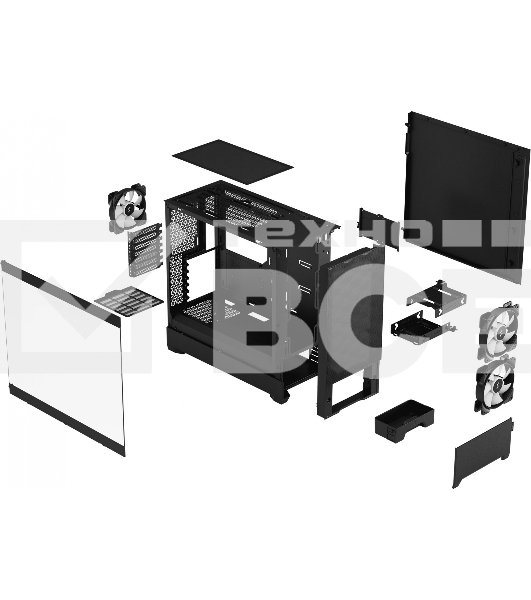 Компьютерный корпус Fractal Design Pop Air RGb черный TG Clear Tint FD-C-POR1A-06