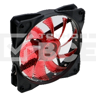 Вентилятор для корпуса Digma DFAN-LED-RED черный, 120 мм, 1200 об/мин, 23 дБ, 4 pin