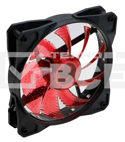 Вентилятор для корпуса Digma DFAN-LED-RED черный, 120 мм, 1200 об/мин, 23 дБ, 4 pin