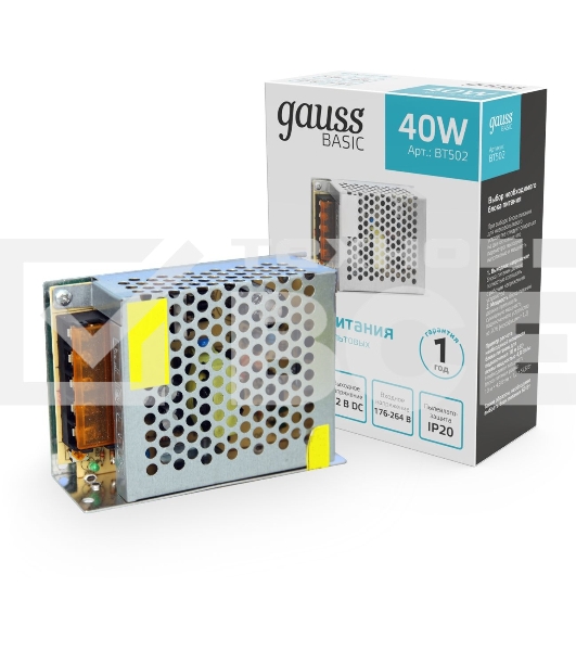 Блок питания Gauss Basic 12V 40W IP20 1/120