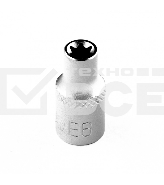 Головка торцевая 1/4, Е6, CrV Stels