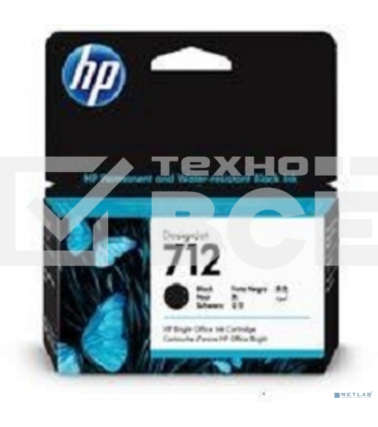 Картридж струйный HP 712 3ED70A черный (38мл) для HP DJ Т230/630