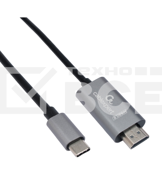 Кабель-переходник Cablexpert CCB-A-CM-HDMI-1.8M с Type-C на HDMI  v2.0, Mobile, 1.8м, черный, корбка