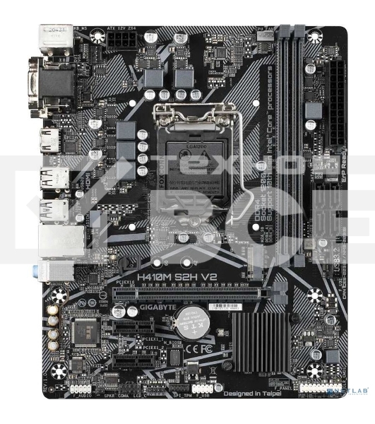 Материнская плата Gigabyte H410M S2H V2, LGA 1200, Intel H470, 2xDDR4, 4xSATA, 1xM.2, 1xPCIe 3.0 x16, 2xPCIe 3.0 x1, 1xDVI-D, 1xHDMI, 1xVGA, 1x 1Gb LAN, 2xUSB-A 3.2 Gen 1, 4xUSB-A 2.0, 3x3.5 мм, 7.1, Micro ATX