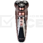 Бритва Galaxy Line GL 4209, бронзовый, аккумуляторная, 5 Вт, Li-Ion аккумулятор емкостью 600 мА*ч, вр. непр. работы до 1,5 ч, ножи из нержавеющей стали, 3 независимые плавающие головки, возможность промывки бреющего блока, индикатор заряда и работы, встро, фото6