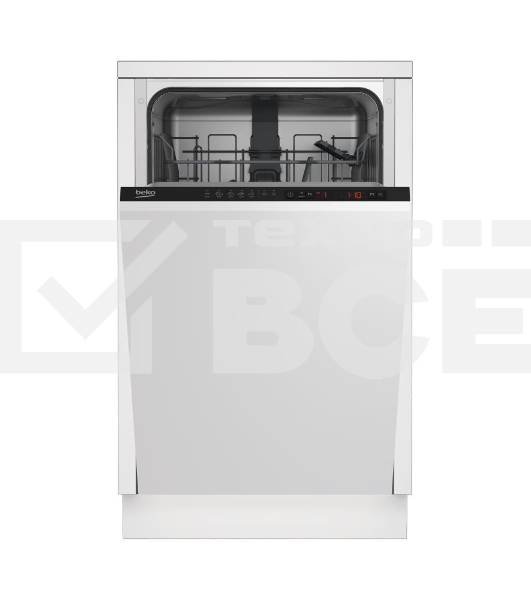 Встраиваемая посудомоечная машина Beko BDIS1W961 45 СМ	9 комплектов посуды, 5 программ мойки, уровень шума 55 дБ, стандартный мотор, частичная защита от протечек Overflow Safety, функция Таблетка, половинная загрузка, кнопочное управление	-
