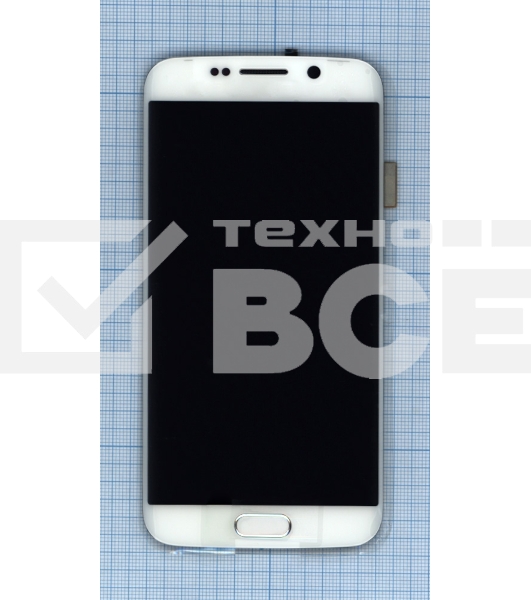 Дисплей для Samsung Galaxy S6 Edge SM-G925F белый с рамкой