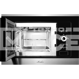 Встраиваемая микроволновая печь Monsher MMH 201 BX 60 см, 20 л, 8 автоматических кулинарных программ, 5 режимов мощности, функция размораживания по весу полуфабрикатов или по времени, черный и нерж.