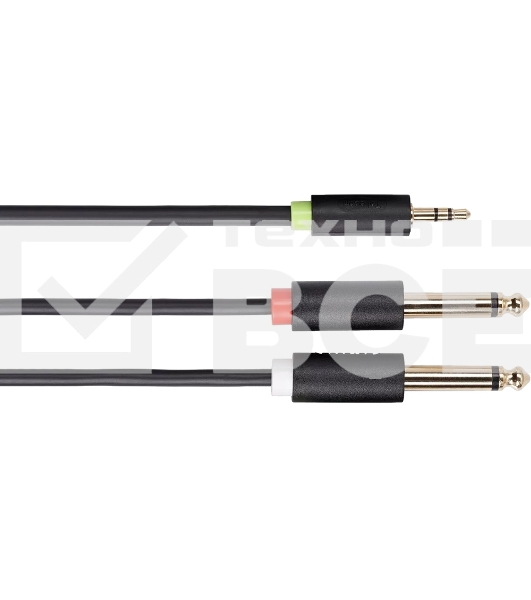 Кабель-адаптер 3.5ST(M)/2X6.35 ST(M), 1.5м, Telecom PRO <TAV6168-1.5M>
