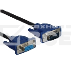 Кабель GoPower VGA (m)-VGA (f) 3м ПВХ черный Premium Zip-Lock c подвесом (1/50), фото 1