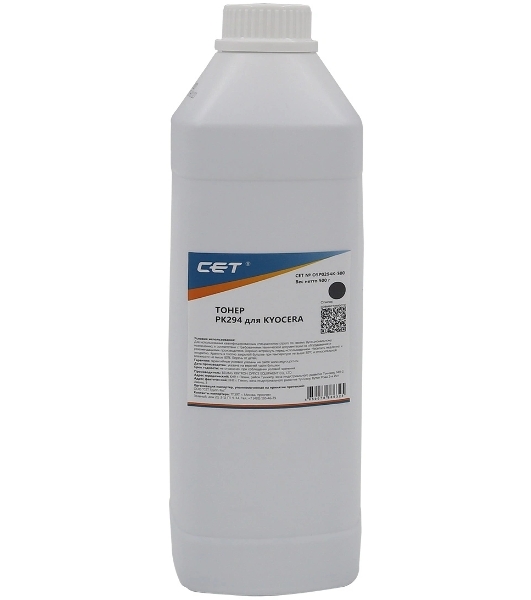 Тонер CET для Kyocera ECOSYS M5521cdn/M6630cidn черный (PK294) 500г/бут. (TK-5220K/TK-5230K/TK-5240K/TK-5270K) Japan