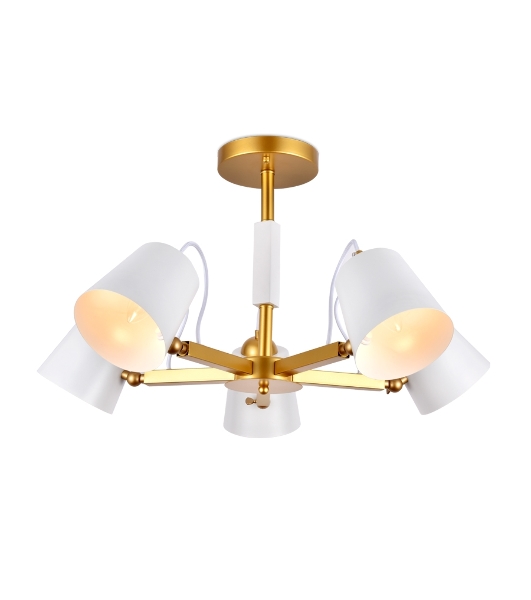 Светильник Ambrella light TR3101/5 WH/GD белый/золото E14 max 40W D680*370