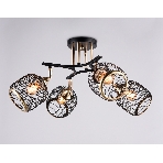 Светильник Ambrella light TR80177/4 BK/FGD черный/золото E27/4 max 40W D640*260, фото3