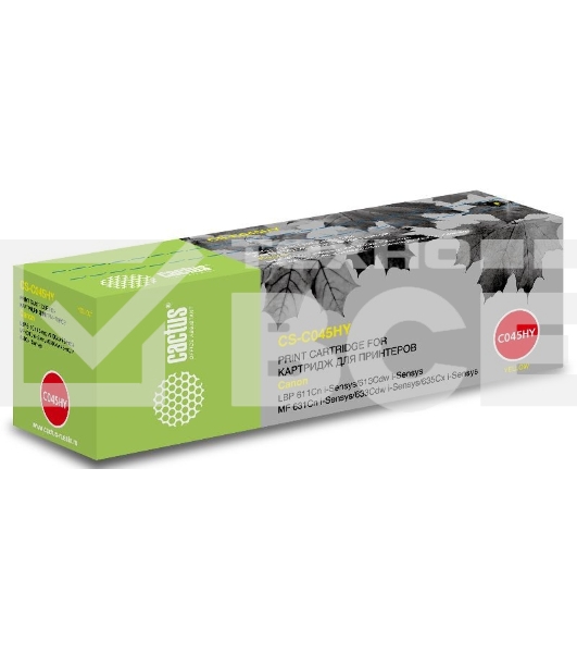 Картридж лазерный Cactus CS-C045HY жёлтый (2200 стр.) для Canon LBP 611Cn/613Cdw/631Cn/633Cdw/635Cx