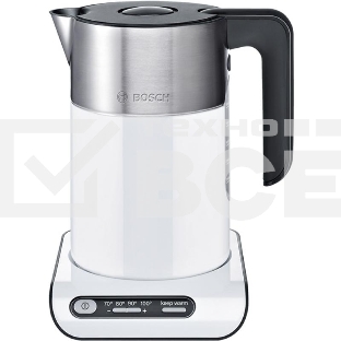 Чайник электрический Bosch TWK8611P 1.5л. 2400Вт белый/серебристый (корпус: нержавеющая сталь)