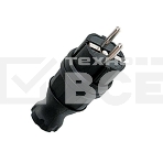 Вилка прямая EKF RPS-011-16-230-44 каучуковая 230В, 2P+PE, 16A, IP44 EKF PROxima, фото2