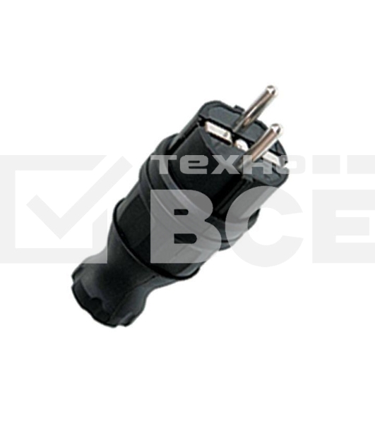 Вилка прямая EKF RPS-011-16-230-44 каучуковая 230В, 2P+PE, 16A, IP44 EKF PROxima