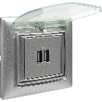 Розетка 2-ая USB | 770270 | Legrand Valena Алюминий, фото2